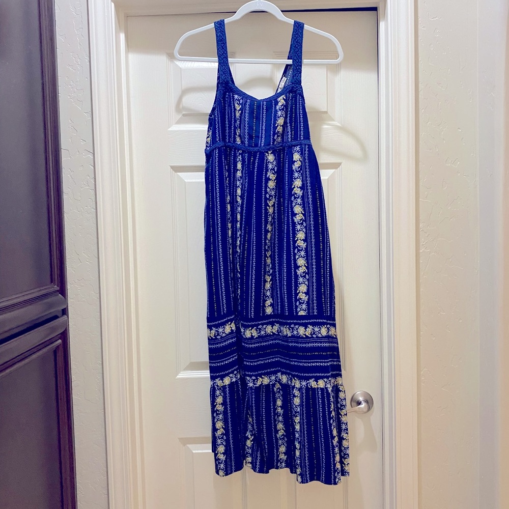 Boho Maxi/Midi Dress with Crocheted Straps